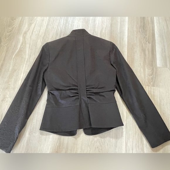 ETCETERA Brown Zip-up Patterned Blazer. Size 6 - Picture 5 of 11